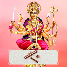 Durga Devi Moola Mantra Energized Copper Amulet: 96 Days
